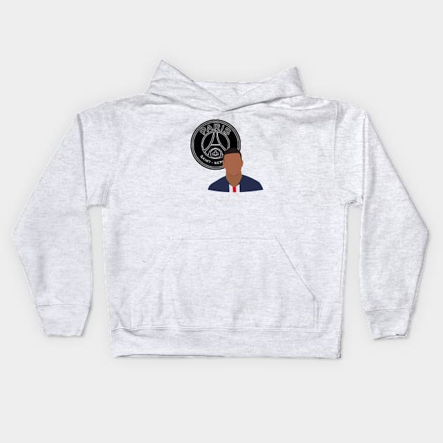 PSG Kylian Mbappe Kids Hoodie by OverNinthCloud